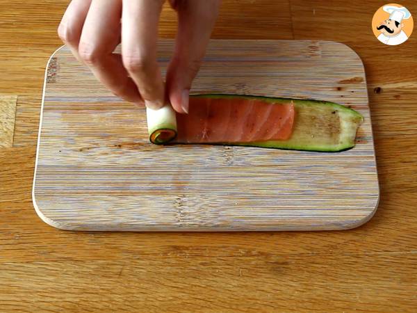 Roulés de courgette et saumon fumé - Préparation etape 5