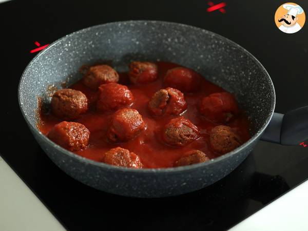 Boulettes végétariennes de seitan à la sauce tomate - Préparation etape 5