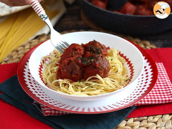 Boulettes végétariennes de seitan à la sauce tomate - Préparation etape 6