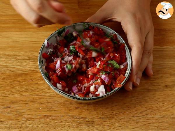 Pico de gallo et ses tortilla chips maison - Préparation etape 2