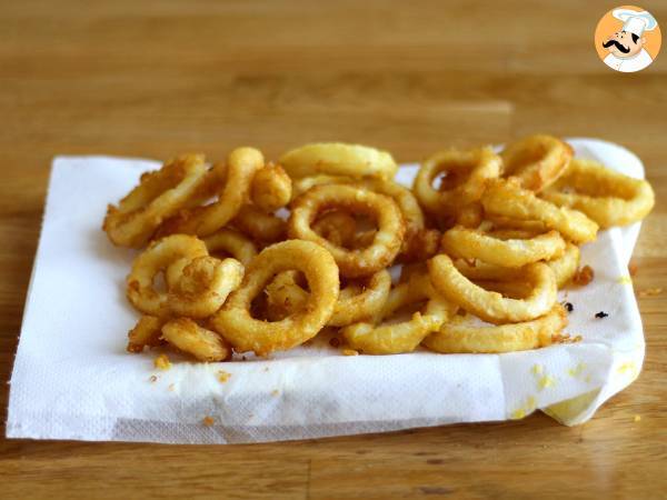 Calamars à la romaine - calamars frits - Préparation etape 4