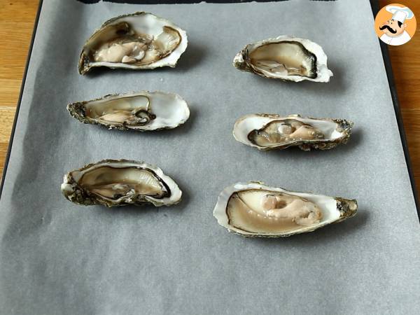 Huîtres gratinées gourmandes - Préparation etape 1