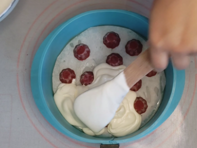 Bavarois à la framboise et vanille, léger, facile et sans cuisson - Préparation etape 14