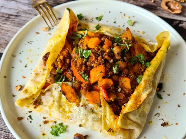 Galette potimarron, pois chiches et boulghour - Préparation etape 3