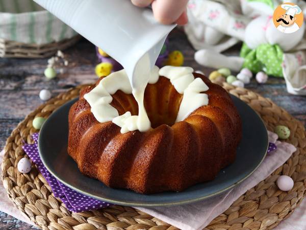 Bundt cake de Pâques au citron et chocolat blanc - Préparation etape 7