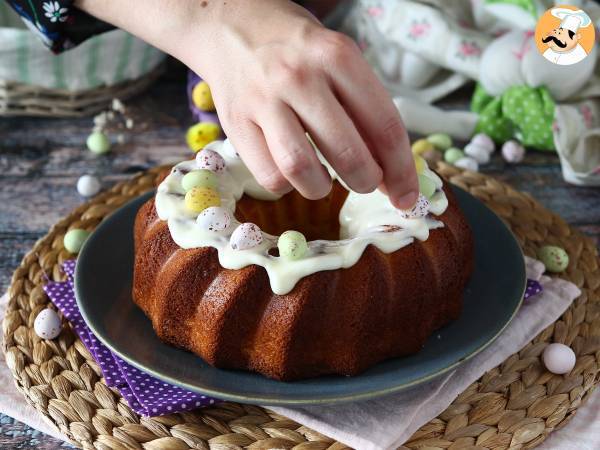 Bundt cake de Pâques au citron et chocolat blanc - Préparation etape 8
