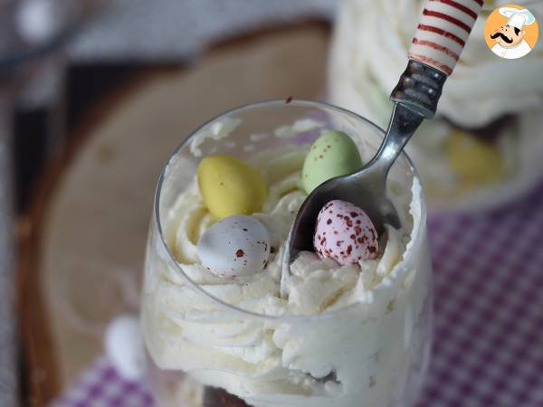 Verrines de Pâques au brownie et à la chantilly - Préparation etape 7