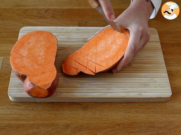 Patates douces au four - Préparation etape 1