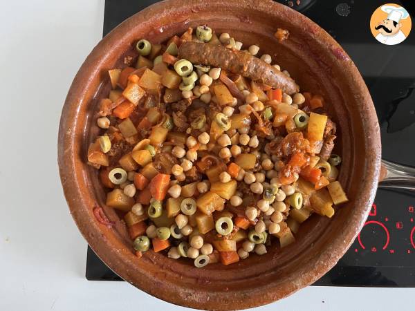 Tajine de bœuf et légumes - Préparation etape 6