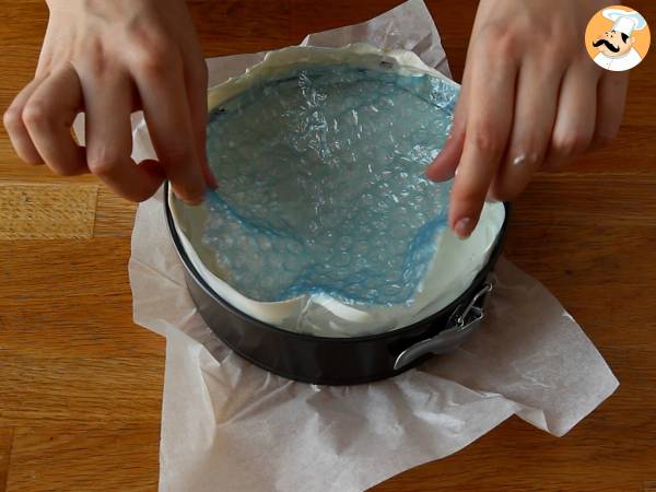 Cheesecake sans cuisson au citron et au miel (tuto déco gâteau) - Préparation etape 5
