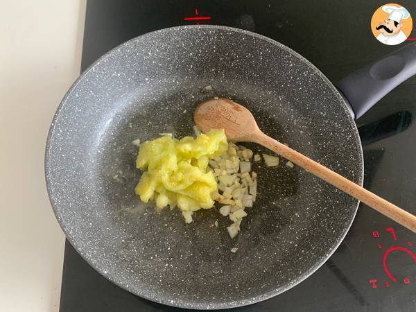 Courgettes farcies aux tomates et sardines - Préparation etape 2