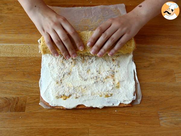 Roulé coco passion, parfait comme bûche de Noël - Préparation etape 6