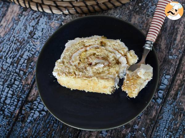 Roulé coco passion, parfait comme bûche de Noël - Préparation etape 8