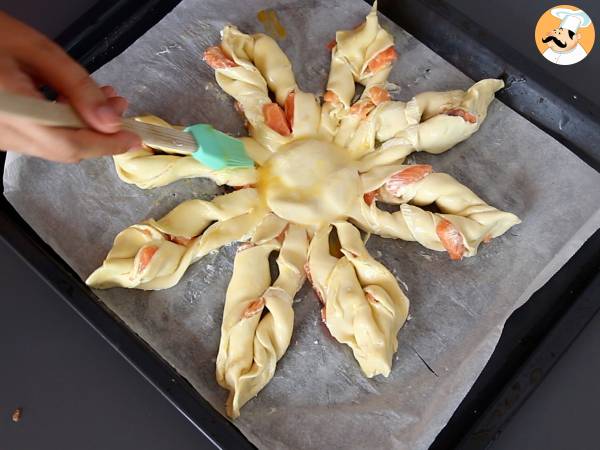 Flocon feuilleté au saumon et fromage frais, parfait pour picorer à l'apéro - Préparation etape 6