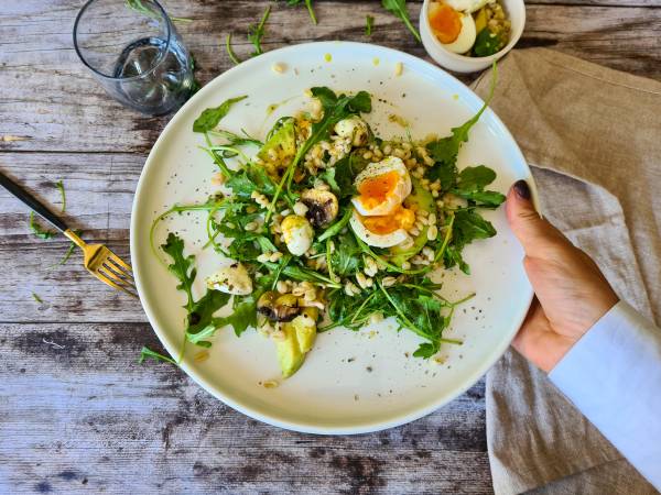 Salade de blé, roquette et avocat - Préparation etape 4