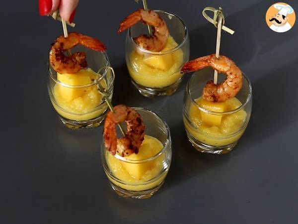 Verrines crevettes mangue pour un apéritif sucré/salé - Préparation etape 7
