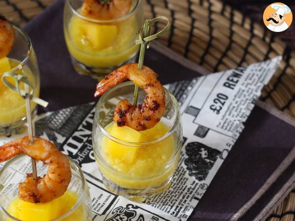 Verrines crevettes mangue pour un apéritif sucré/salé - Préparation etape 8