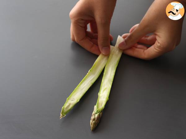 Feuilletés aux asperges, jambon et fromage fondant - Préparation etape 1