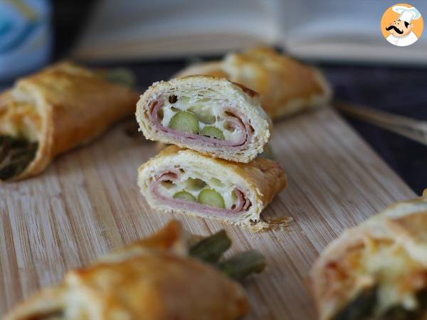 Feuilletés aux asperges, jambon et fromage fondant - Préparation etape 7