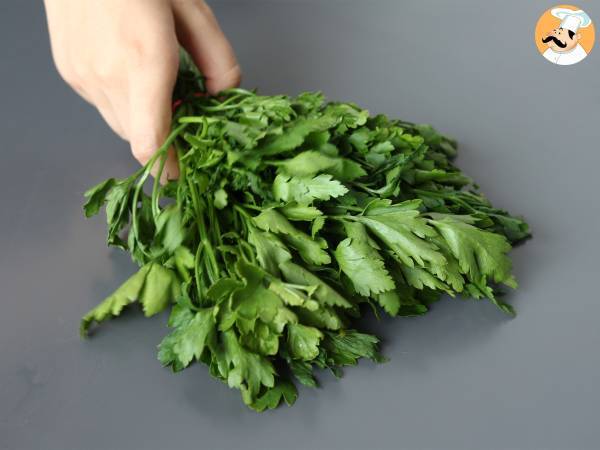 Pesto de persil et cacahuètes, une explosion de saveurs - Préparation etape 1