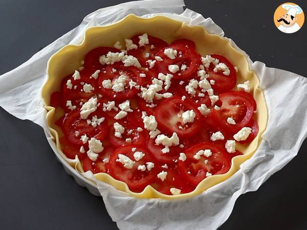 Quiche tomate feta végétarienne, parfait pour emporter en pique-nique! - Préparation etape 4