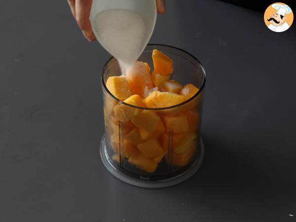 Sorbet mangue citron vert avec seulement 3 ingrédients et prêt à déguster en 5 minutes! - Préparation etape 2