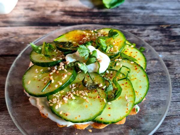 Tarte fraicheur au concombre - Préparation etape 4