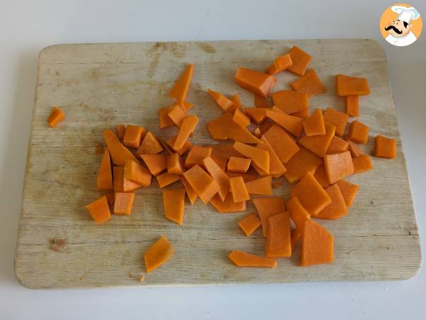 Pâtes à la citrouille et chair à saucisse - Préparation etape 3