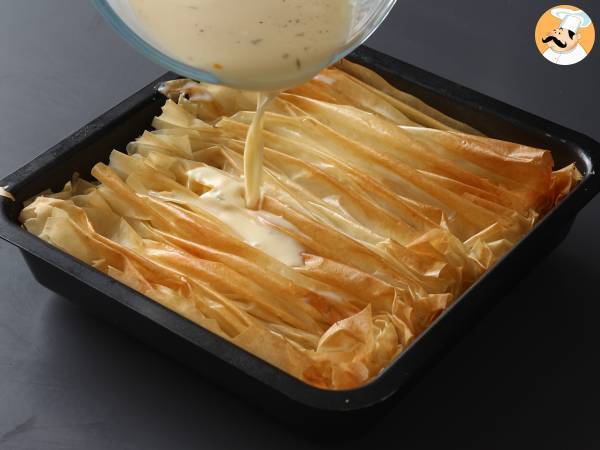 Crinkle cake salé au fromage de chèvre et miel - Préparation etape 6