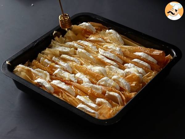 Crinkle cake salé au fromage de chèvre et miel - Préparation etape 7