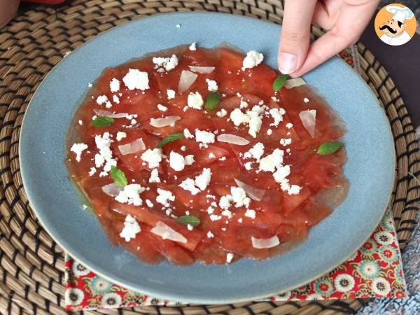 Carpaccio de pastèque: l'entrée rafraîchissante de l'été - Préparation etape 4