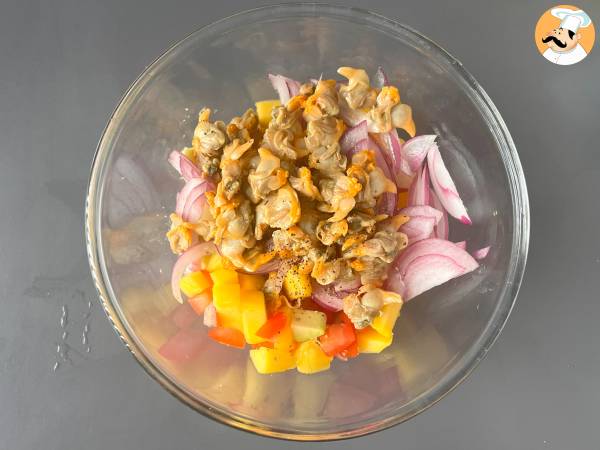 Ceviche de coques super facile à faire! - Préparation etape 2