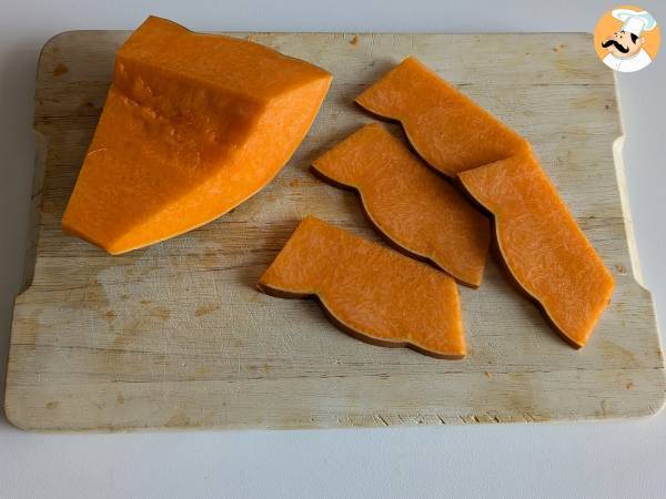 Chips de potiron au Air Fryer - Préparation etape 1