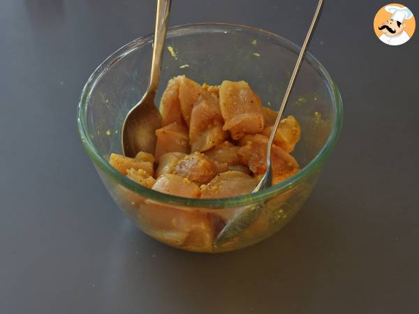 Brochettes de poulet et leur sauce satay, un voyage en cuisine vers l'Asie! - Préparation etape 3