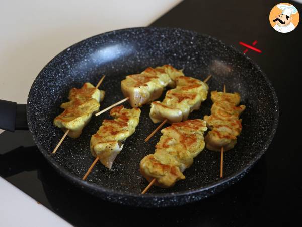 Brochettes de poulet et leur sauce satay, un voyage en cuisine vers l'Asie! - Préparation etape 8