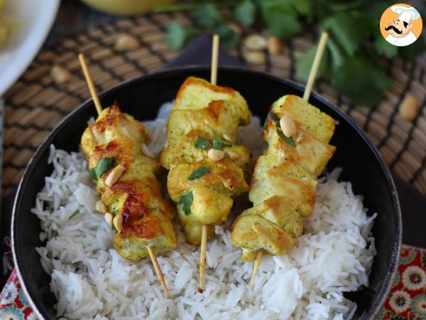 Brochettes de poulet et leur sauce satay, un voyage en cuisine vers l'Asie! - Préparation etape 9