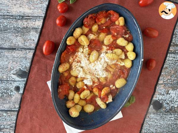 Baked feta gnocchi au Airfryer, le plat hyper rapide à préparer aux tomates cerise et feta! - Préparation etape 5