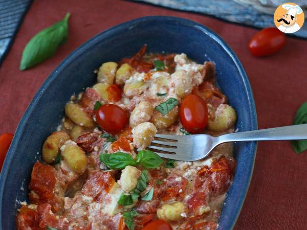 Baked feta gnocchi au Airfryer, le plat hyper rapide à préparer aux tomates cerise et feta! - Préparation etape 8