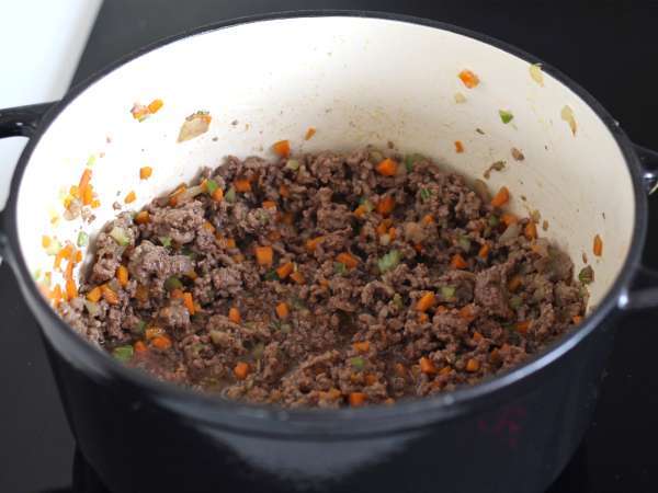 Pâtes à la sauce bolognaise - tagliatelle al ragù alla bolognese - Préparation etape 3