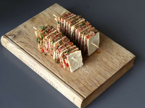 Brochettes lavash kebab avec des tortillas, cuisson facile au airfryer! - Préparation etape 9