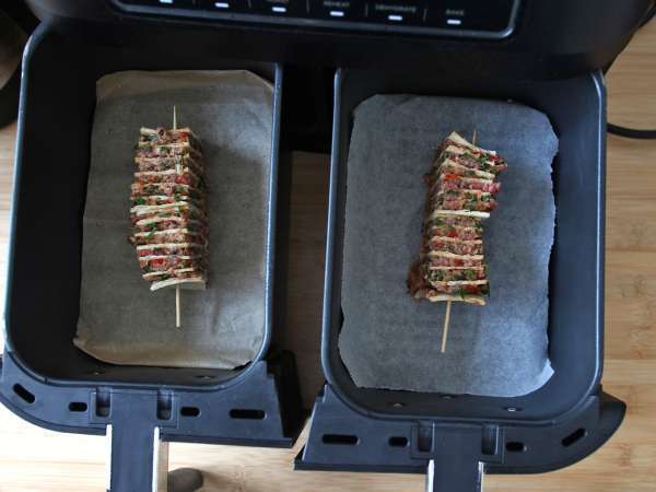 Brochettes lavash kebab avec des tortillas, cuisson facile au airfryer! - Préparation etape 10