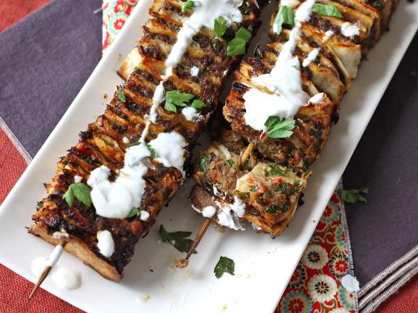 Lavash kebab avec des tortillas, les fameuses brochettes faciles cuites au four! - Préparation etape 12
