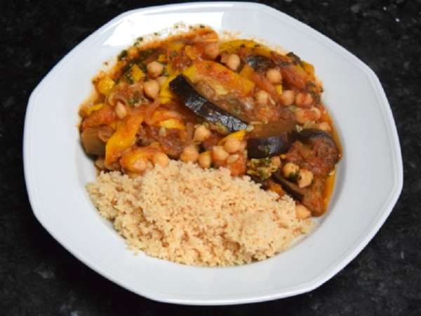 Légumes rôtis à la tomate et aux pois chiches (IG bas) - Préparation etape 2