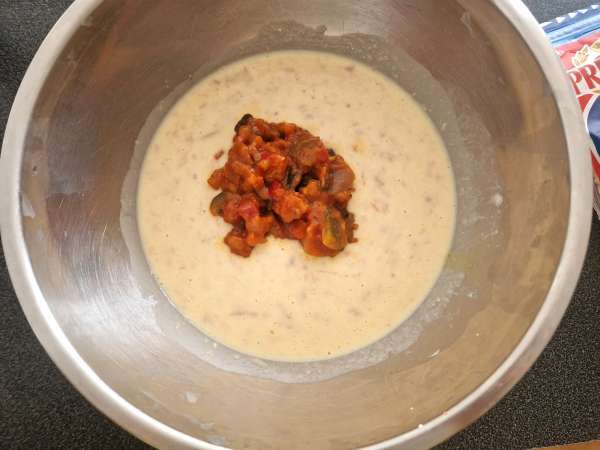 Quiche à la ratatouille et au thon - Préparation etape 5