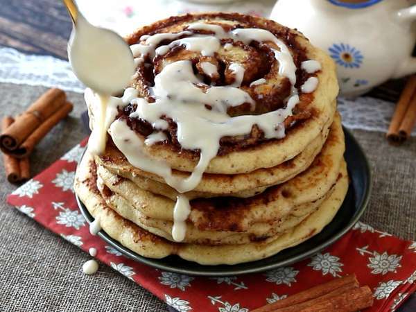 Pancakes façon cinnamon roll, pour les amoureux de cannelle - Préparation etape 9