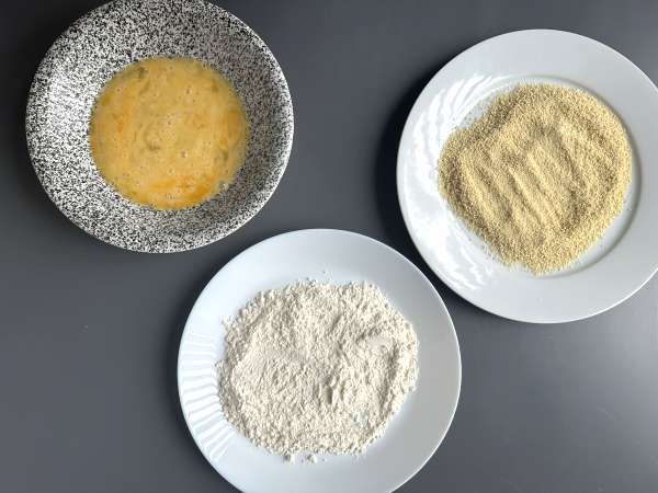 Caprice des dieux pané et pommes de terre grenaille au airfryer - Préparation etape 3