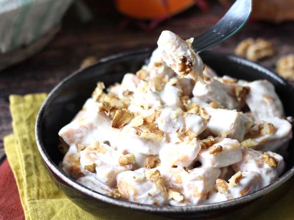 Gnocchi crémeux au potiron, fromage frais et noix - Préparation etape 8