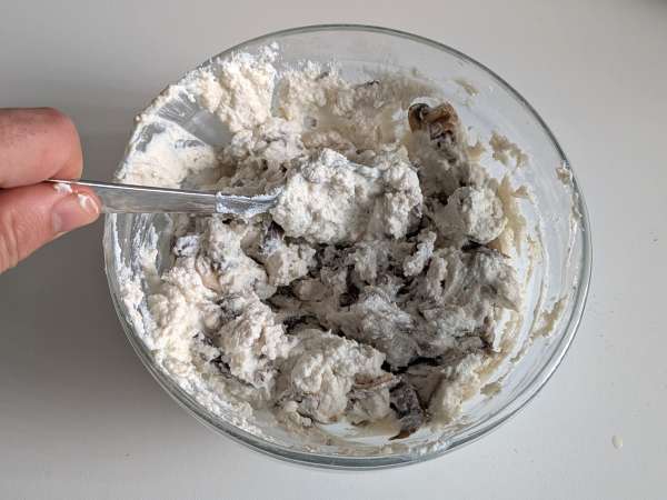 Crêpes salées à la ricotta et aux champignons - Préparation etape 4