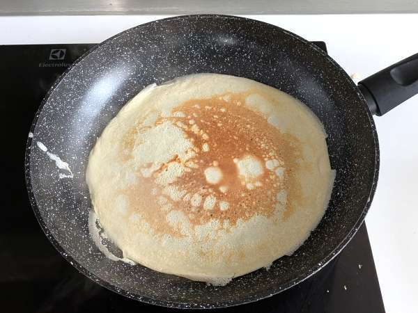 Crêpes salées à la ricotta et aux champignons - Préparation etape 5