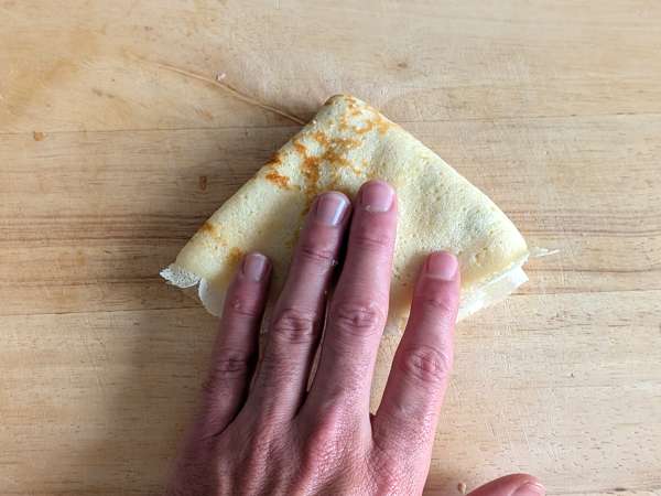 Crêpes salées à la ricotta et aux champignons - Préparation etape 10